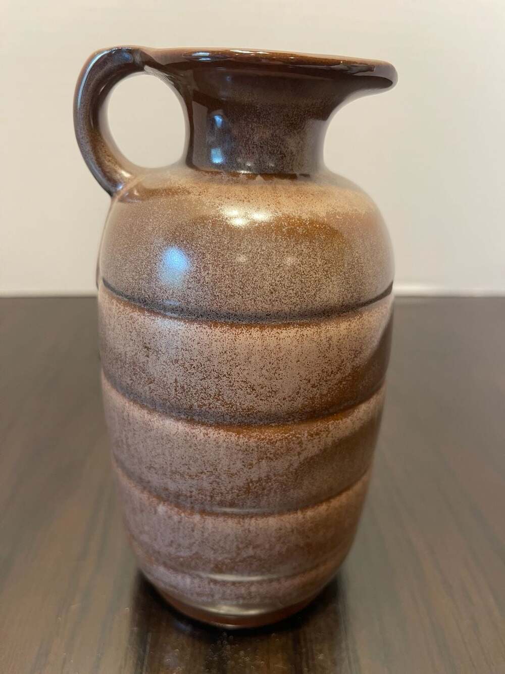 Vintage Frankoma Pottery Ringed Honey / Syrup Jug Pitcher #831 Brown Sand